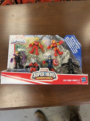 Playskool Heroes Marvel Super Hero Adventures POWER UP SQUAD Figures New In Pack