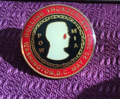 2003 WASHINGTON DC ROLLING THUNDER POW MIA VEST JACKET PIN