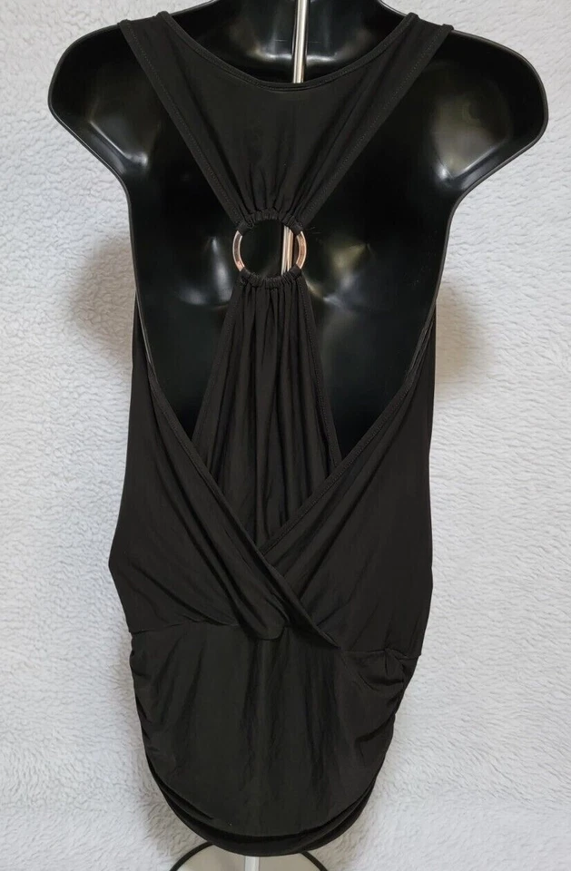 Camisa Top Blusa Lápiz Labial Mujer Talla L XL Grande X Grande Negra Foto 4 de 4