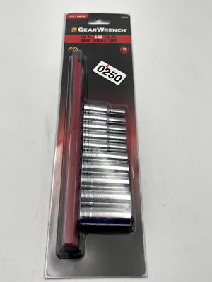 Gearwrench 80309D 10 Pc. 1/4'' Drive 12 Point Deep SAE Socket Set