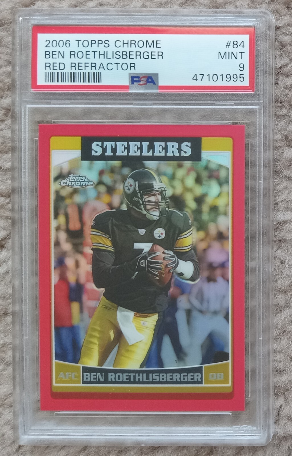 2006 Topps Chrome Red Refractor #84 Ben Roethlisberger /259 PSA 9 Steelers POP 4