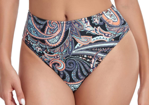 Relleciga Women's Bikini Bottom Size XL High Cut Bikini Bottom Paisley Floral
