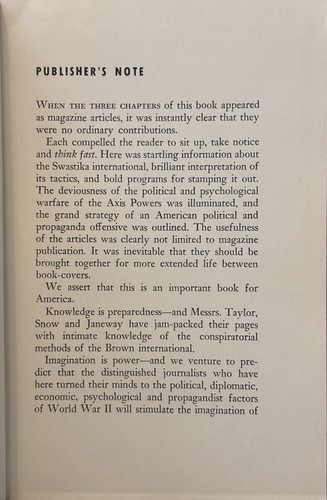 Smash Hitler's International by Edmond Taylor, Edgar Snow, & Eliot Janeway 1941 - Picture 5 of 11