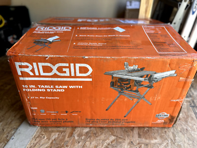 RIDGID R4518 Professional 10'' Table Saw With Folding Stand NEW - OPEN BOX