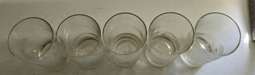 5 Vintage MC Federal Frosted Rose Design Tumblers Drinking Glasses - Picture 6 of 7
