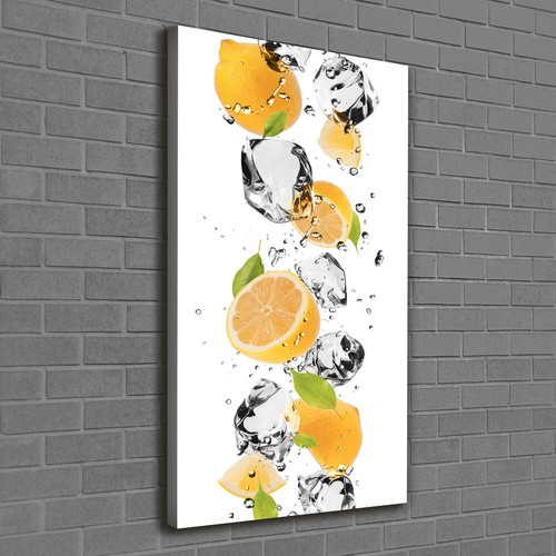 Tableau Photo Sur Toile 100x50 Cm - Motif Cuisine Citron Vert Lime Eau - Style Moderne - Neuf