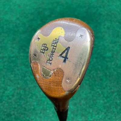 H&B PowerBilt Citation Persimmon 4-wood PowerBilt B-flex steel PowerBilt grip RH
