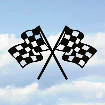 Karierte Flagge Racing Sport Laptop Auto Van Fenster Autoaufkleber Aufkleber Vinyl JDM