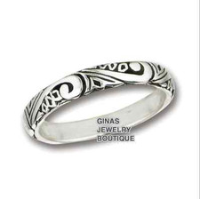 SOLID SWIRL DESIGN BAND RING ALL GENUINE Sterling Silver.925 Size 6