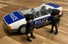Vintage Playmobil 1997 Police Car Cruiser With 2 Figures Policemen & Accessories