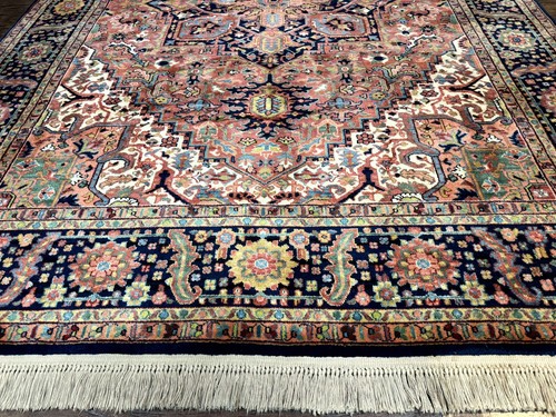 8.8 x 12 Karastan Heriz Rug #726 Vintage Wool Discontinued Carpet - Picture 5 of 12