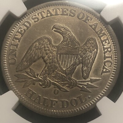 1858 O NGC AU55 Seated Liberty Half Dollar | eBay