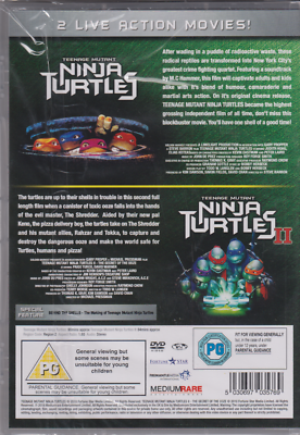 Teenage Mutant Ninja Turtles 1 & 2 (DVD)  New and Sealed | eBay UK