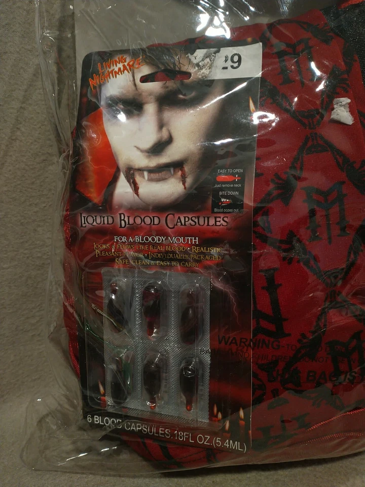 Мужской костюм для Хэллоуина Count Bloodthirst Vampire Dracula Large Curse of Mayhem  - Изображение 3 из 4