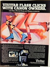 VIVITAR 283 ELECTRONIC FLASH / IDEAL CUT DIAMONDS ORIGINAL VTG 1979 PHOTO AD,