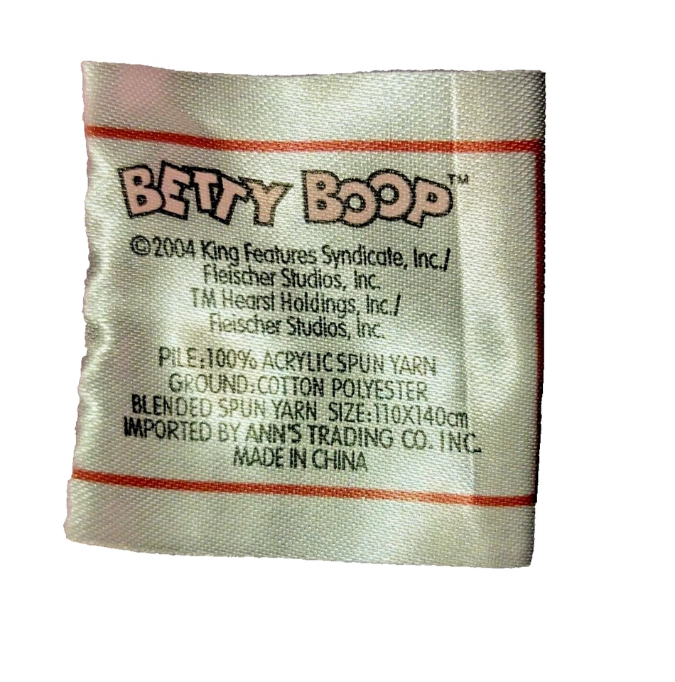 Betty Boop Cycle Biker Baby Blanket Premium Quality Vintage Collectors NOS - Image 4 of 4