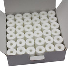 Cutex L-Size Sideless & Coreless White Prewound Embroidery Bobbins - 144/Pk