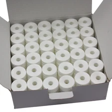 Cutex L-Size Sideless & Coreless White Prewound Embroidery Bobbins - 144/Pk