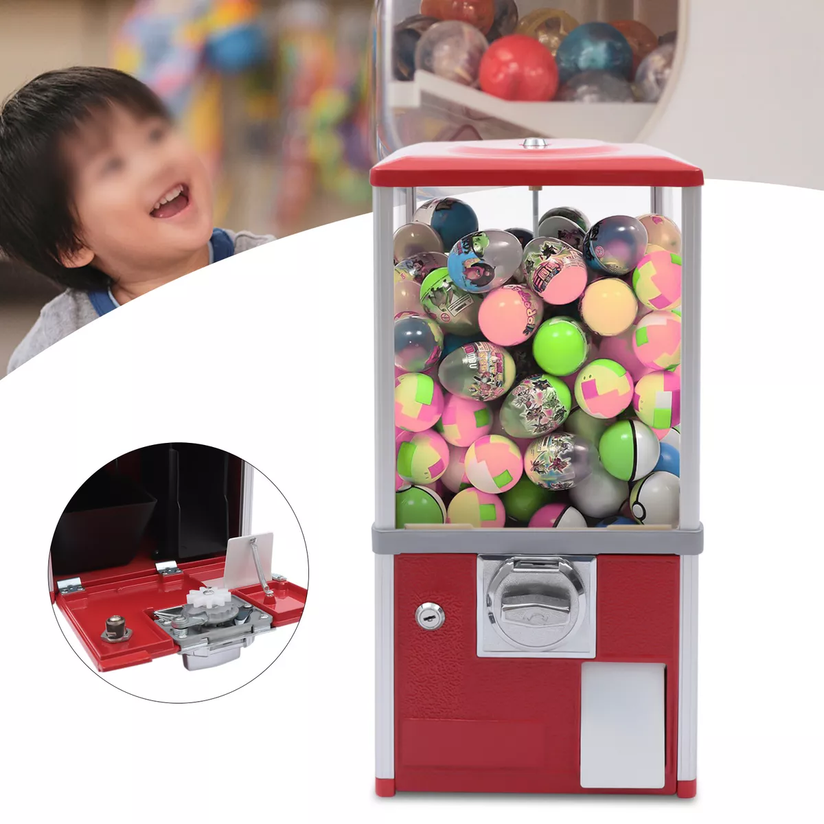 Gumball Machine Retro Vintage Vending Sweets Bubble Gum Balls