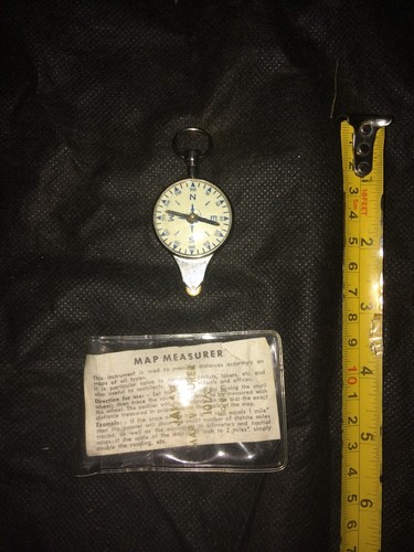 Vintage Jakar Map Measurer and compass - Made in West Germany - miles km verstes - Foto 2 di 2