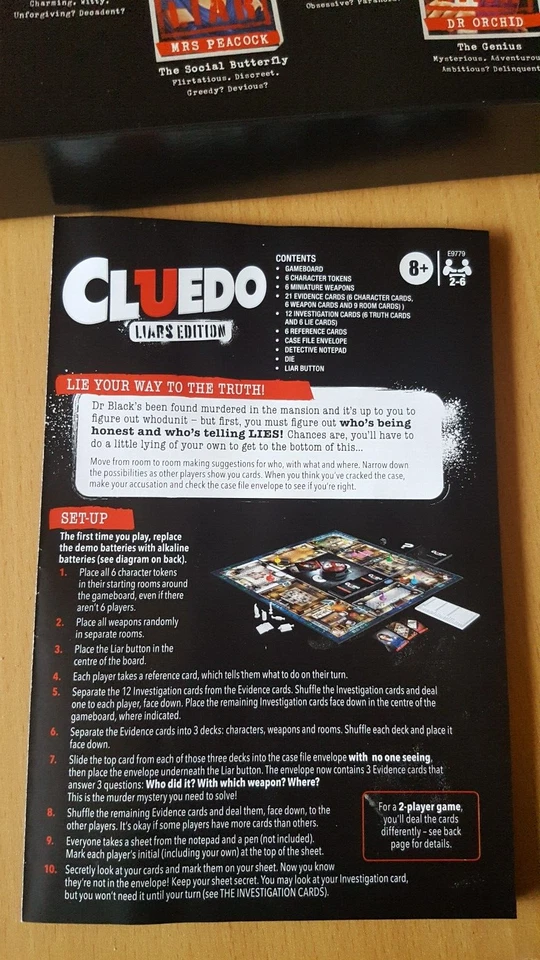 Cluedo Liars Edition Electronic Board Game Murder Mystery Game Hasbro W/BATTERYS - Image 4 of 4