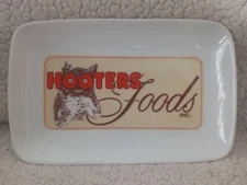 Hooters Foods Inc. Wing Appetizer Tray Plate Serving Dish 6x9 Ceramic