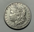 1884 S MORGAN DOLLAR AU DETAIL