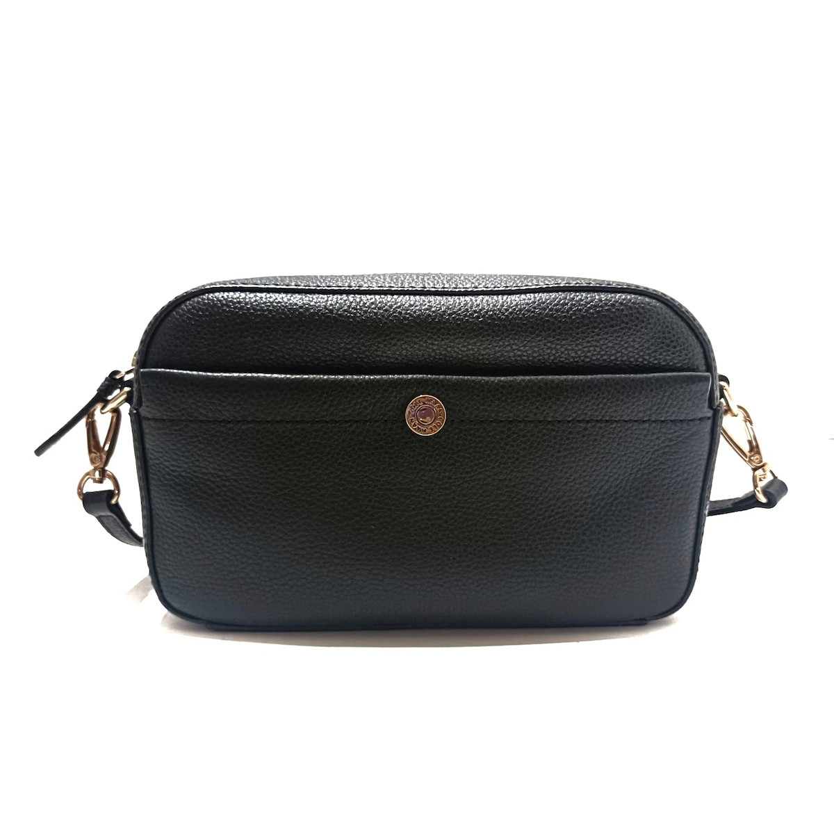 Auth COLE HAAN Black Leather Shoulder Bag - Main Image