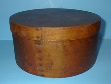 VINTAGE ANTIQUE PANTRY BOX COPPER NAILS 8 3/4" x 4 1/2" TIGHT MAINE BARN FIND