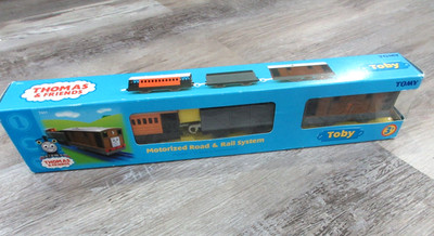 THOMAS & FRIENDS TOMY Trackmaster TOBY Motorized Road & Rail Train NEW OPEN BOX