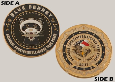 #ad #ad Blue Ferret NCITF National Counterintelligence Task Force Challenge Coin M#1 $39.98