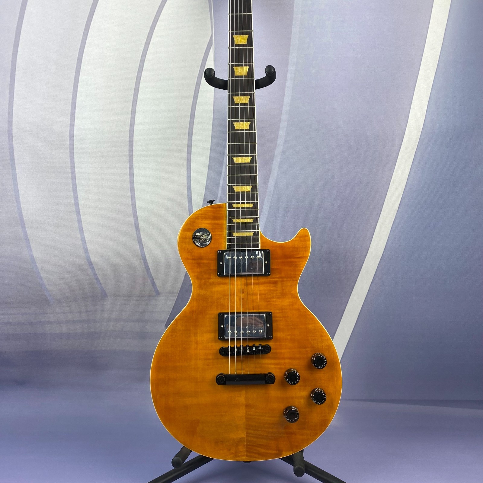 Ships from USA HH Pickups Yellow Tiger Stripe Standard Electric Guitar