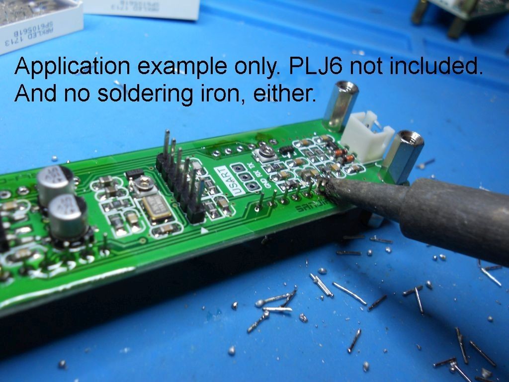 Reduced-size digit stick to retrofit PLJ6-LED frequency displays. Red digits.