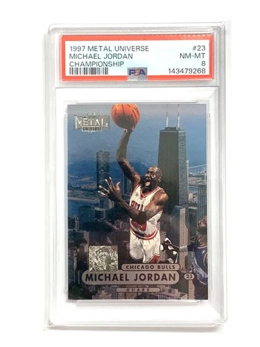 1997-98 Metal Universe Michael Jordan Championship Card #23 PSA 8 NM-MT