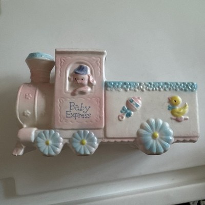 Vintage Napco Baby Express Nursery Planter Choo Choo Train Paradise Co.