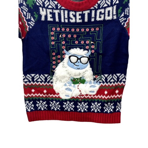 33 Degrees Boys " Yeti Set Go" Christmas Sweater L/6 NWOT - Picture 3 of 8