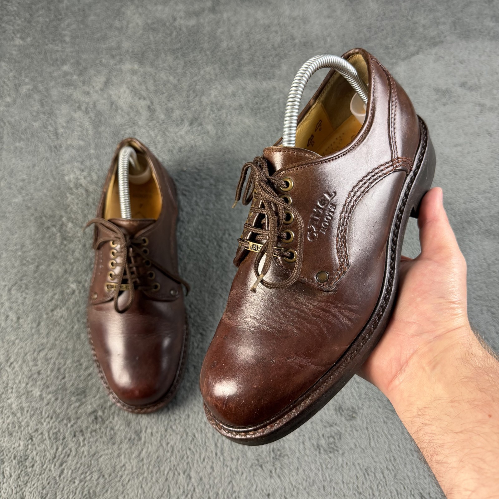 Botas Camel Gore-Tex Zapatos de Vestir Para Hombres Reino Unido 7 Cuero Marrón Preppy Informal Country