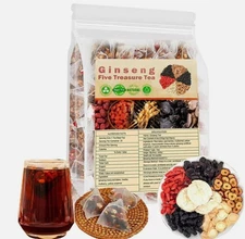 Kidney Ginseng Five Treasure Tea -Eight Treasure Tea with Wolfberry & Mulberry