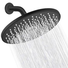 Rain Shower Head 9In High Pressure Showerhead - Tool Free Installation- with ...