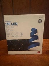 GE STAYBRIGHT 150 LED NET-STYLE LIGHTS MULTI/GREEN WIRE