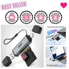 acer SD Card Reader USB C Dual Slots USB 3.0 Type C to Micro SD Card Adapter