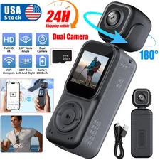 4K/2K FHD Mini Body Camera Wearable Action Cam POV Hands-Free Video With 32GB