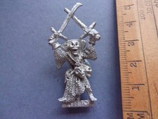 Skeleton Command Champion Leader w Swords Citadel GW C17 Undead 1980s Metal