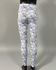 Image of Girls daisy print lilac leggings, full length stretch, choice of size, brand new
