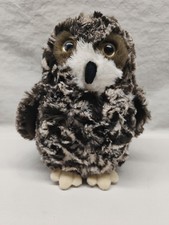 Douglas Cuddle Toy Owl Plush Soft Gray Brown GUC
