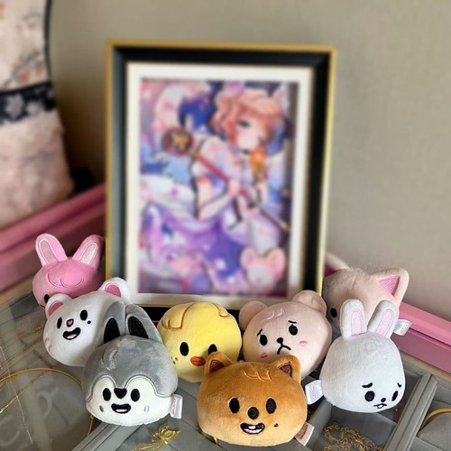Kpop Stray Kids Dot Eyes Dual-Sided Squishy Stress Ball Mini Doll Cartoon Cute - Picture 3 of 21