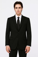 Alfani Slim Fit Black 2-Button Blazer Jacket   Size 40R