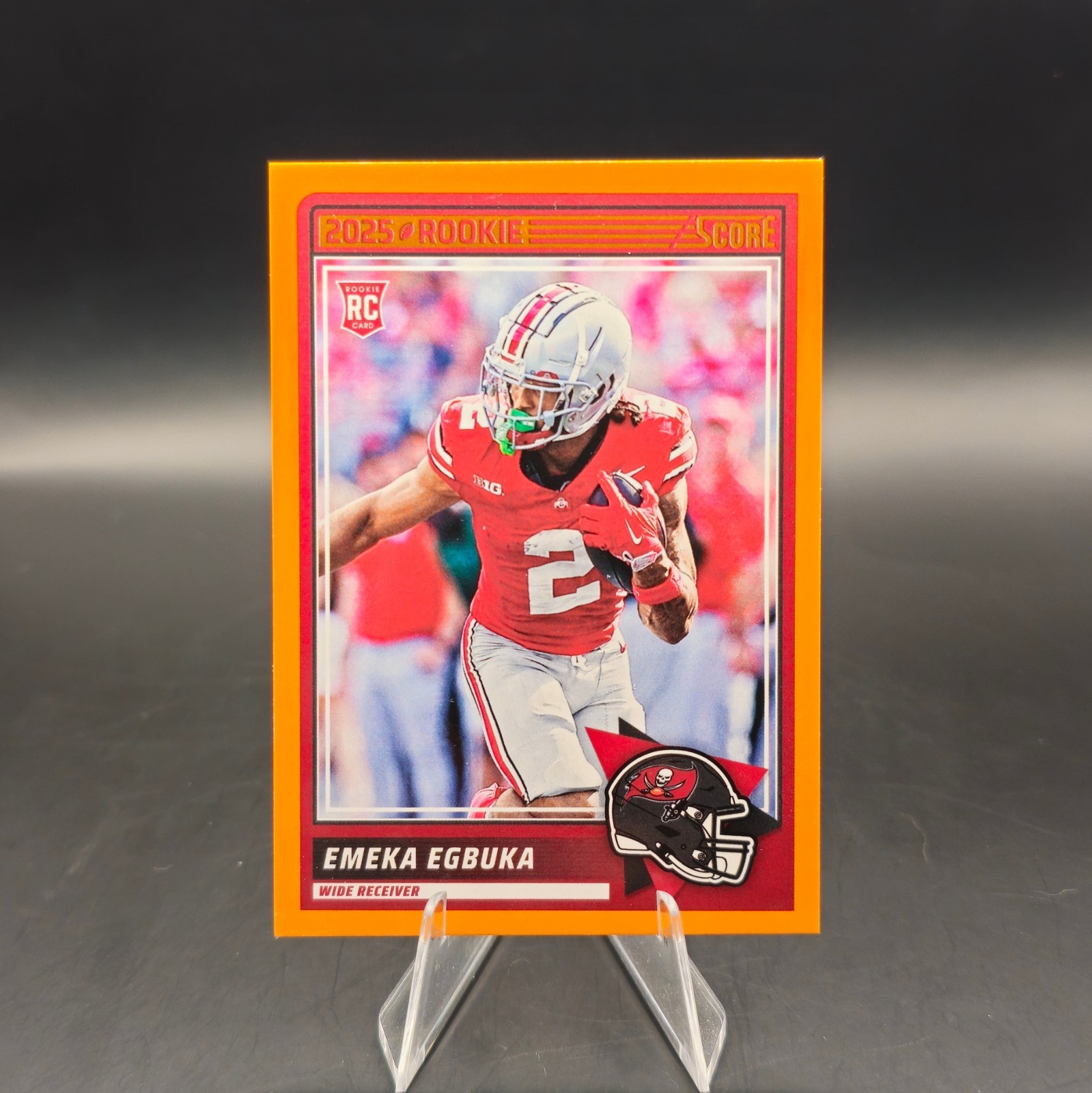 2025 Score Football Emeka Egbuka Orange Border RC #2 Buccaneers