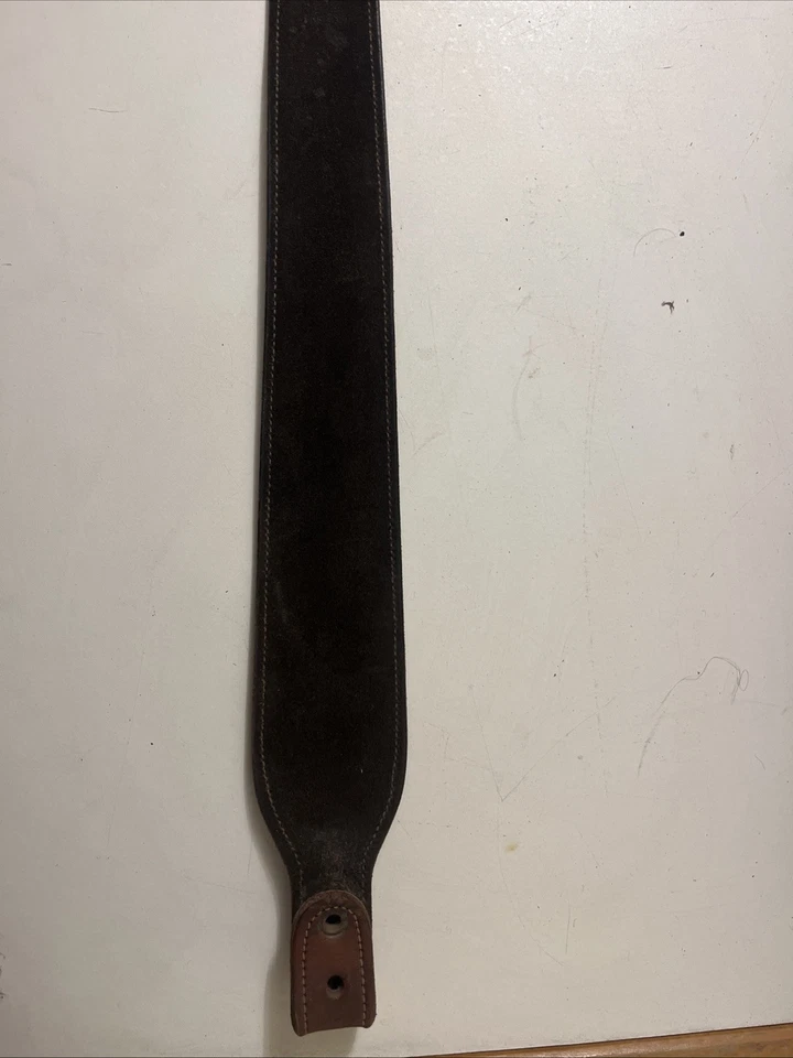 Correa de hombro vintage de cuero marrón buckmark Foto 4 de 4