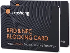 2Pcs RFID Blocking Card, Fuss-free Protection for Entire Wallet Shield, Credit C